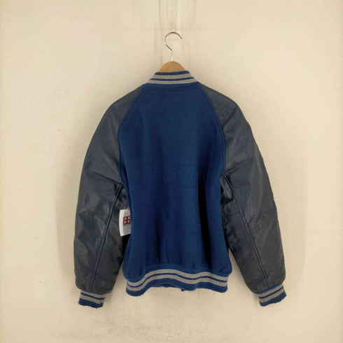 dowdle sports レザー切替 ワッペン付きスタジャン メンズ