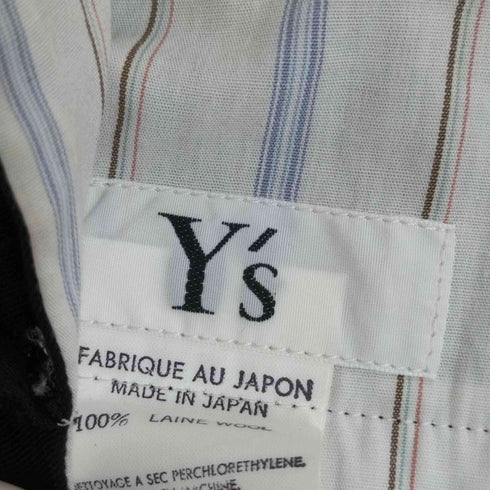 ワイズ Ys サスペンダーボタン ウールギャバジン 1タックワイドスラックス メンズ