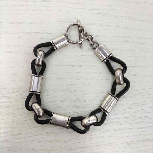 メキシカンシルバー Mexican Silver メキシカンジュエリー MEXICO 925 刻印 レザー シルバー ブレスレット メンズ