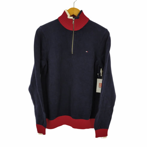 トミーヒルフィガー TOMMY HILFIGER バイカラーハーフジップニット メンズ JPN:S