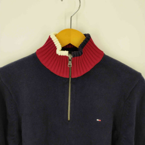 トミーヒルフィガー TOMMY HILFIGER バイカラーハーフジップニット メンズ JPN:S