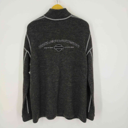 ハーレーダヴィットソン HARLEY DAVIDSON 90-2000S ハーフジップ切り替えニット メンズ JPN:M