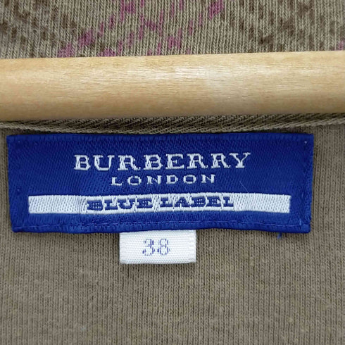 バーバリーブルーレーベル BURBERRY BLUE LABEL ロゴ刺繍 モックネック ショートスリーブTシャツ レディース DE:38