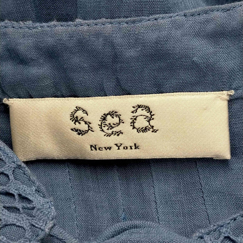シーニューヨーク sea new york 花柄刺繍スキッパーブラウス レディース