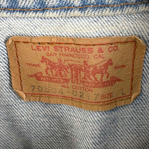 リーバイス Levis 90S 日本製 91年製造 70504 デニムトラッカージャケット メンズ JPN:L