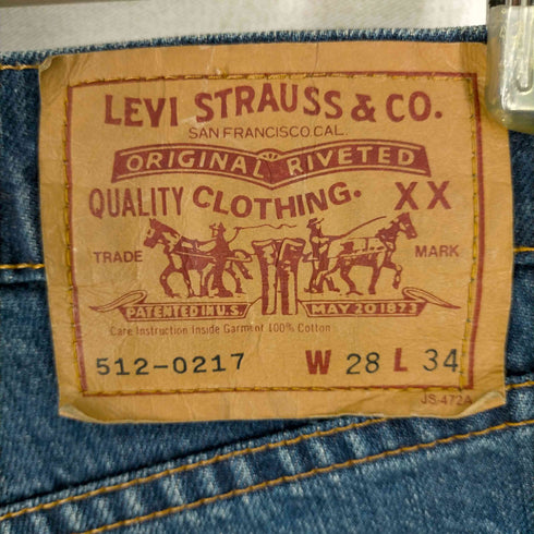 リーバイス Levis 90S 日本製 93年製造 512-0217 ジップフライストレートデニムパンツ メンズ 28/34