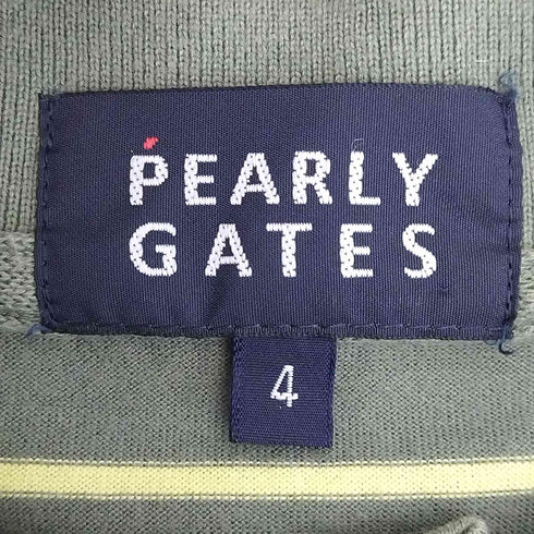 パーリーゲイツ PEARLY GATES ワンポイント 刺繍 ポケット コットン ボーダー S/S ポロシャツ メンズ 4