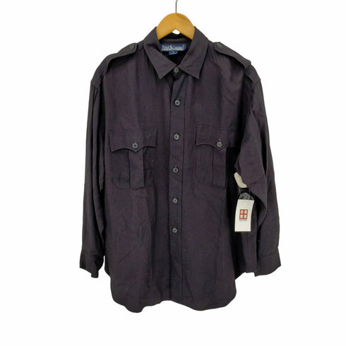 ラルフローレン RALPH LAUREN 90S ネコ目ボタン エポレット付きレーヨンシャツ メンズ 10