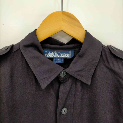 ラルフローレン RALPH LAUREN 90S ネコ目ボタン エポレット付きレーヨンシャツ メンズ 10