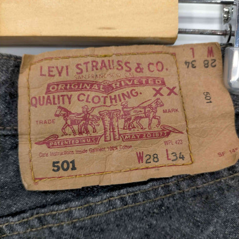 リーバイス Levis 90S ユーロ MADE IN SPAIN 5010159 先染めブラックデニム メンズ W28