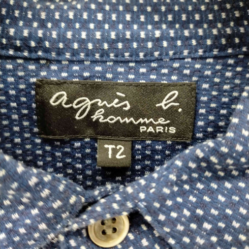 アニエスベー agnes b. PARIS 総柄シャツ メンズ T2