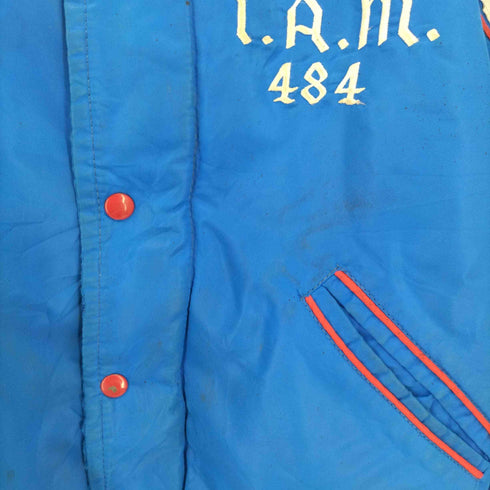 SEDER Sportswear 80S スナップボタン フルジップ ナイロン ブルゾン ジャケット スタジャン メンズ 42