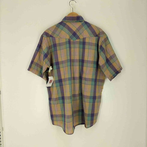 フルギ saddle king western 90S USA製 マドラス チェック S/S ウエスタン シャツ メンズ 17