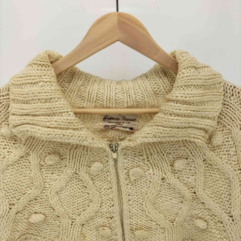 Francis Daunt 70-80s FULL ZIP FISHERMAN KNIT SWEATER JACKET ヴィンテージ フルジップ フィッシャーマンズ ニット ジャケット メンズ