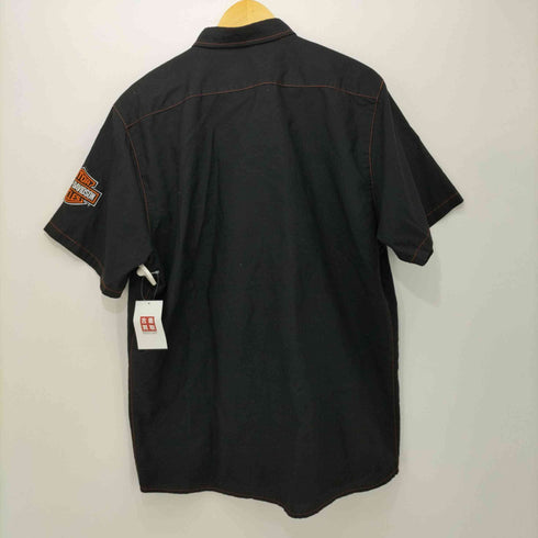 GENUINE WORK WEAR ワッペンカスタム HARLEY DAVIDSON MUSEUM ワークシャツ メンズ import:L