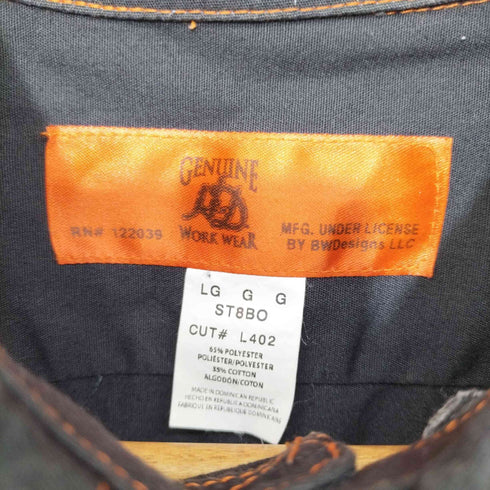 GENUINE WORK WEAR ワッペンカスタム HARLEY DAVIDSON MUSEUM ワークシャツ メンズ import:L