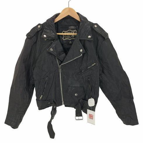 ファースト ジェニュイン レザー first genuine leather 90S Leather Jacket Multi Pocked Biker Jacket メンズ 42