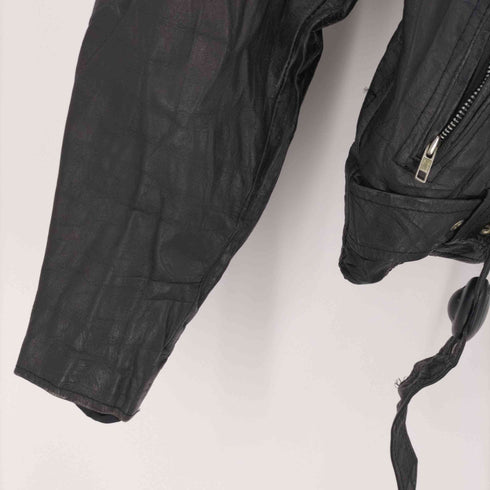 ファースト ジェニュイン レザー first genuine leather 90S Leather Jacket Multi Pocked Biker Jacket メンズ 42