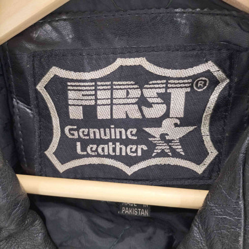 ファースト ジェニュイン レザー first genuine leather 90S Leather Jacket Multi Pocked Biker Jacket メンズ 42