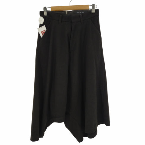 ノーアイディー ブラック NO ID.BLACK シャギーシャージーアシンメトリードレープトラウザーズサルエルパンツ メンズ JPN:1