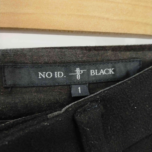 ノーアイディー ブラック NO ID.BLACK シャギーシャージーアシンメトリードレープトラウザーズサルエルパンツ メンズ JPN:1
