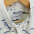 コロンビア Columbia 90S 魚柄 総柄 ポケット S/S ボタンダウン シャツ メンズ import:XL