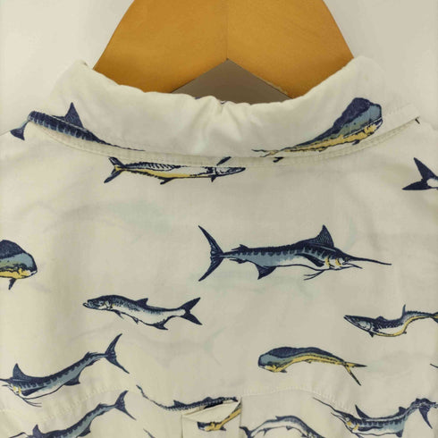 コロンビア Columbia 90S 魚柄 総柄 ポケット S/S ボタンダウン シャツ メンズ import:XL