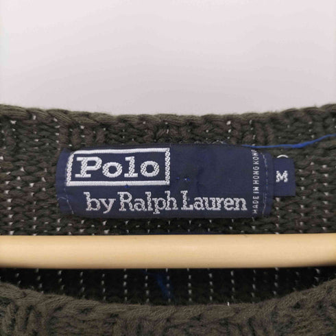 ポロバイラルフローレン Polo by RALPH LAUREN 刺繍なし クルーネック コットン ケーブル ニット セーター メンズ import:M