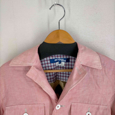 ジュンヤワタナベコムデギャルソンマン JUNYA WATANABE COMME des GARCONS MAN 19SS 裏地迷彩切替 リネンクロスシャンブレー ステルラミーシャンブレー リネンCPOシャツジャケット メンズ JPN:S