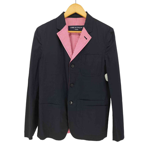 コムデギャルソンオム COMME des GARCONS HOMME 05SS 裏地ギンガムチェック リバーシブル3Bテーラードジャケット メンズ S