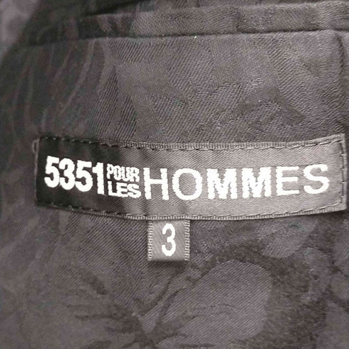 ゴーサンゴーイチプールオム 5351 POUR LES HOMMES 裏地花柄1Bテーラードジャケット メンズ JPN:3