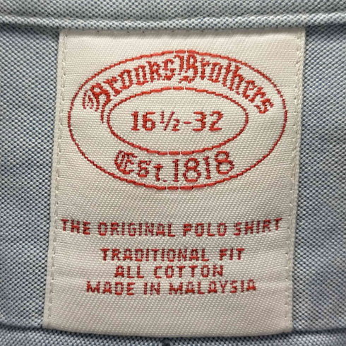 ブルックスブラザーズ BROOKS BROTHERS MADE IN MALAYSIA L/S BDシャツ メンズ 16 1/2 32