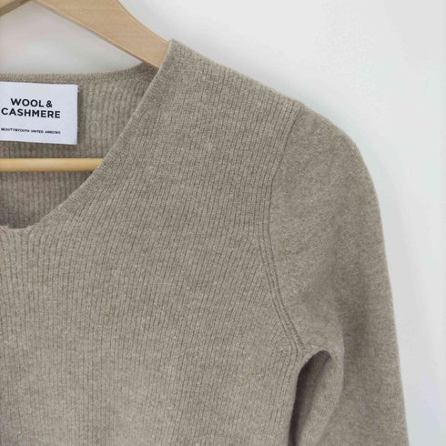 ビューティーアンドユースユナイテッドアローズ BEAUTY & YOUTH UNITED ARROWS ウール×カシミヤVネックニット BFC WOOL/CASH VN PO レディース
