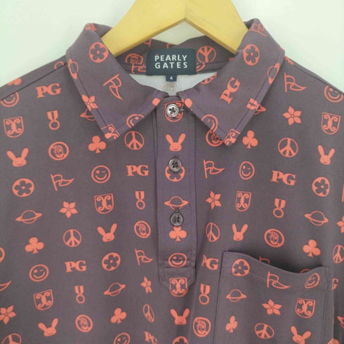 パーリーゲイツ PEARLY GATES モノグラム ポリエステルポロシャツ メンズ JPN:4