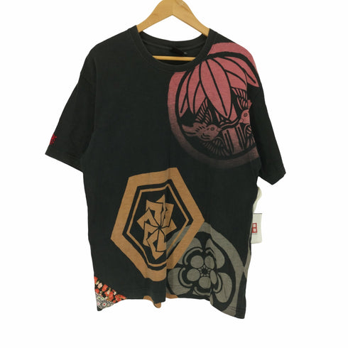 神楽 和柄 プリント S/S Tシャツ メンズ JPN:XL