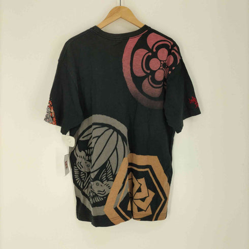 神楽 和柄 プリント S/S Tシャツ メンズ JPN:XL