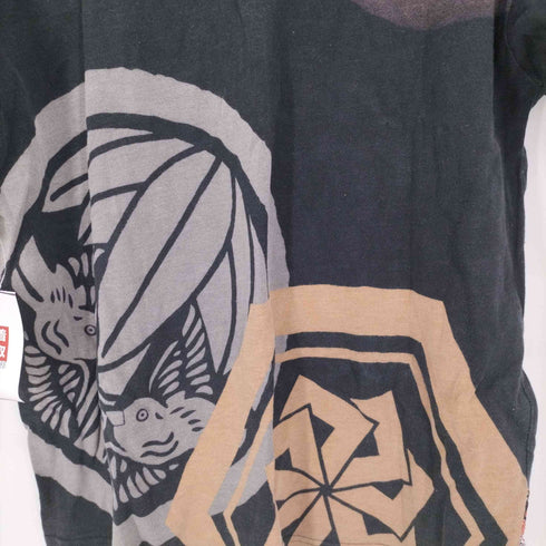 神楽 和柄 プリント S/S Tシャツ メンズ JPN:XL