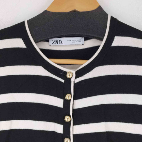 ザラ ZARA BUTTONED KNIT CARDIGAN レディース import:M