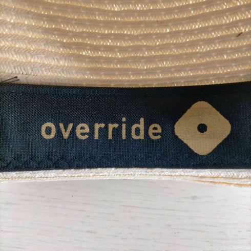 オーバーライド override 麦わら リボンハット メンズ M