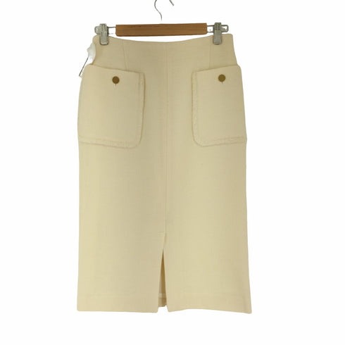ベイジ BEIGE 金ボタンウールタイトスカート レディース JPN:2