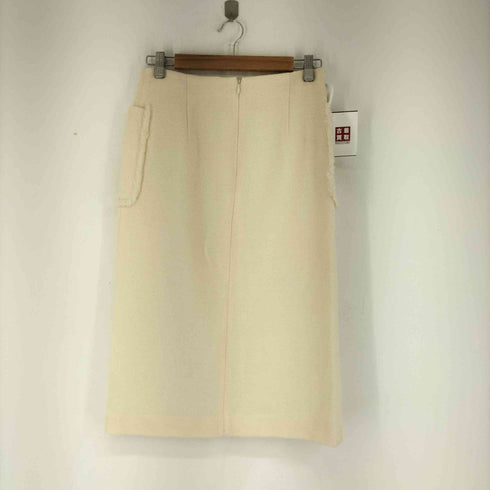 ベイジ BEIGE 金ボタンウールタイトスカート レディース JPN:2