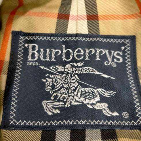 バーバリーズ BURBERRYS OLD 裏ノバチェック 比翼ステンカラーコート メンズ