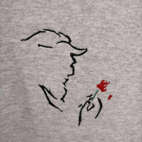 アニメ刺繍 霜降りグレースウェット メンズ