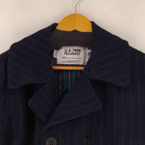 ショット SCHOTT BROS MADE IN USA U.S.740N PEA JACKET 裏地ストライプ ピージャケット メンズ US:40