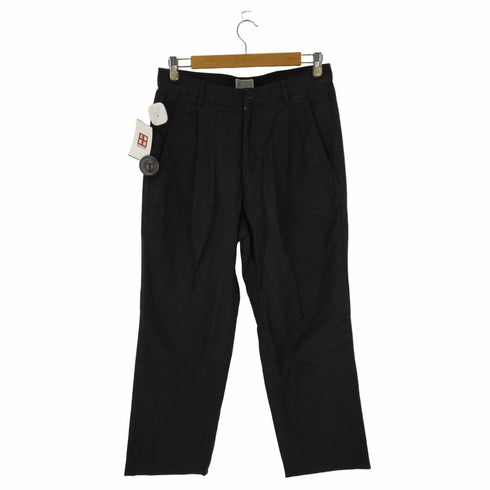 シーイー C.E CAVEMPT ONE TUCK PANTS BLACK バックサテン生地 ワイドシルエット メンズ JPN:M