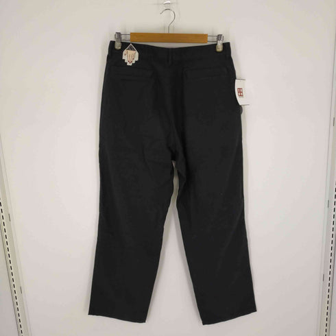 シーイー C.E CAVEMPT ONE TUCK PANTS BLACK バックサテン生地 ワイドシルエット メンズ JPN:M