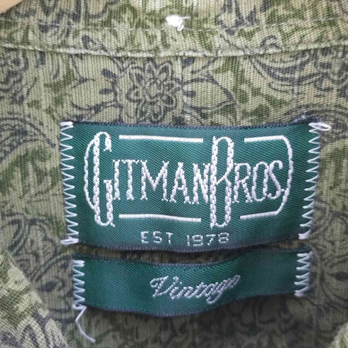 ギットマンブラザーズ GITMANBROS USA製 花家紋柄 ボタンダウンシャツ メンズ import:M