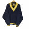 CAPE ISLE KNITTERS 80-90s MADE IN USA リブデザイン ケーブルコットンニット メンズ import:L