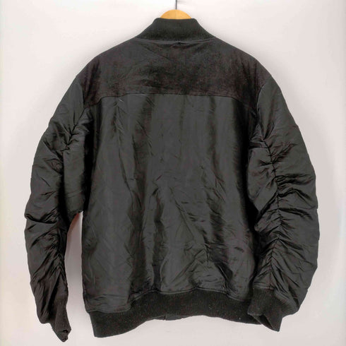 BARE FOX レザー切替 ジップアップ ブルゾンジャケット メンズ import:XL