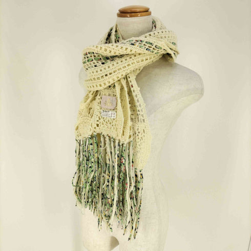 ヴィヴィアンウエストウッド アクセサリー Vivienne Westwood Accessories ローゲージ コットンアクリル クロシェ織フリンジマフラー レディース